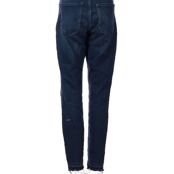 BANANA REPUBLIC women's HIGH RISE blue jean denim pants size 27 legging bottom - Picture 2 of 2